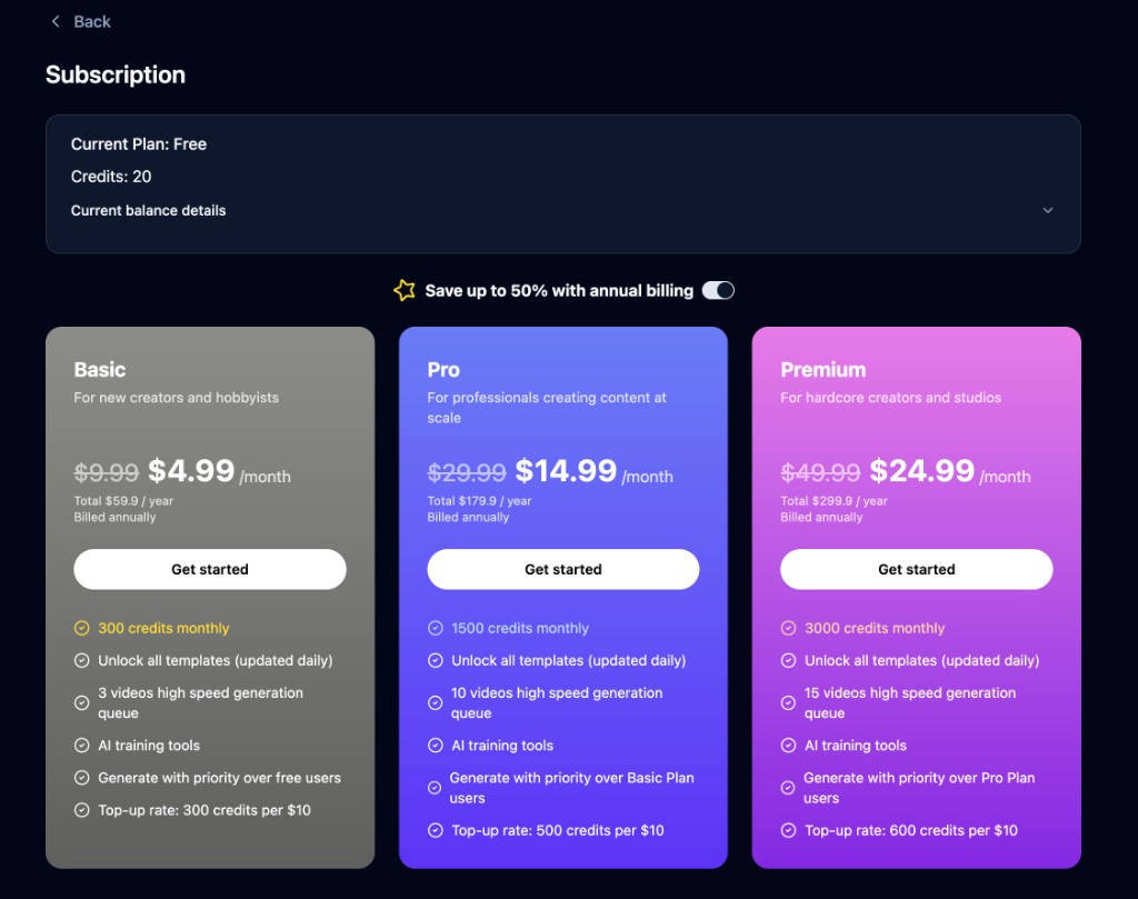 Vista previa de precios