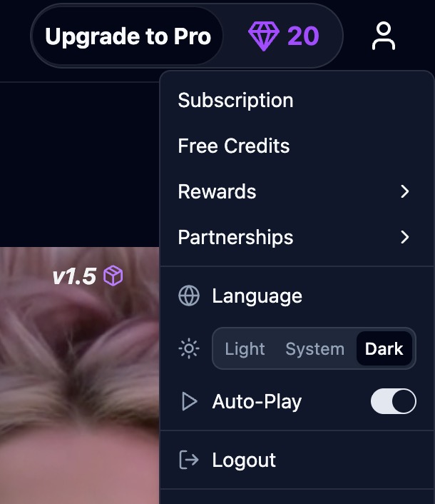 Vista previa de ajustes y tema